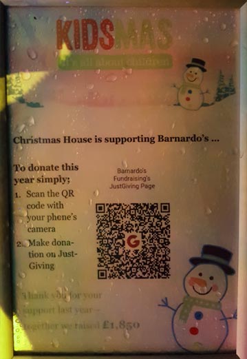 Last year Barnardo’s Christmas House appeal raised £1,800